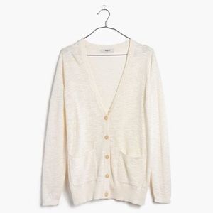 Madewell women’s white graduate cardigan sweater size xxs